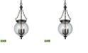 ELK Lighting Crosswell 3 Light Chandelier in Oil Rubbed Bronze with Clear Beehive Glass